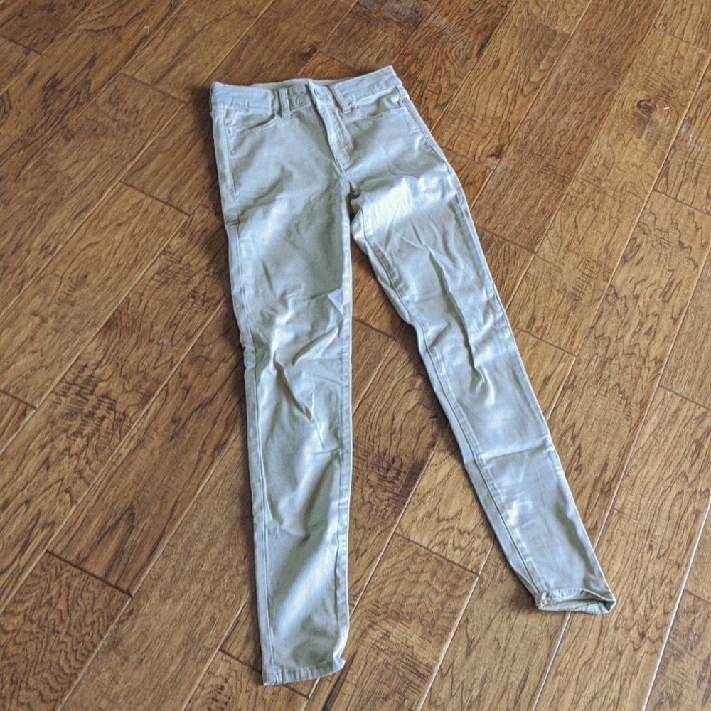 American Eagle high waist khaki jeggings